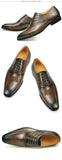Pure Leather Men's Shoes Oxford Party Office Banquet Suit Lace Up MartLion   