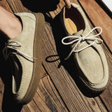 Men's Classic Retro Casual Shoes Lace-up Cow Suede Genuine Leather Driving Flats Outdoor Oxfords Mart Lion   