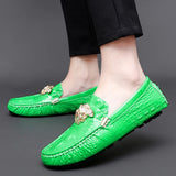 Men's Women Leather Designer Casual Shoes Luxury Loafers Driving Footwear MartLion   