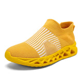 Blue Running Shoes for Men Women Summer Breathable Socks Shoes MartLion Yellow 47 