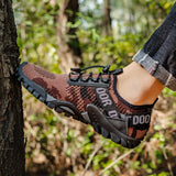 Outdoor men's hiking shoes Cross-country running mountaineering hiking sports casual Non-slip water Mart Lion   