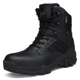 Outdoor Working Shoes Men's Snow Boots Winter Warm Cotton Anti-Slip Tactical Military Desert Combat MartLion black 39 