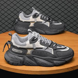Men's Shoes Mesh Breathable Sports Trend Lace Up Board Sneakers Platform Casual Running Dad Zapatillas Hombre MartLion   