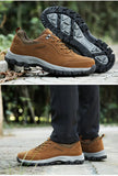 Hiking Shoes Suede Leather Sneakers Men's Outdoor Climbing Hunting Waterproof Lace-up Snow Boots MartLion   