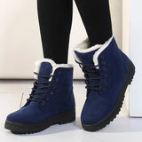 Women Boots Winter Ankle Winter Shoes Female Snow Mujer Warm Plush Mart Lion   