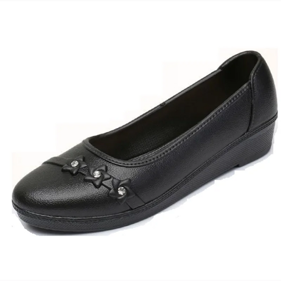 Sapatos Women Classic Light Weight Round Toe Rubber Slip on Flat Loafers Lady Casual Hotel Office & Work Shoes MartLion
