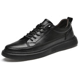 Is the first layer of cowhide first-class men's sports shoes leather pedal thick soled casual Mart Lion Black 38 