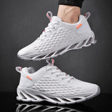 Men's Free Running Shoes Lightweight Jogging Walking Sports Lace-up Athietic Breathable Blade Sneakers Mart Lion   