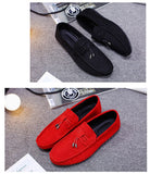 Suede Casual Shoes Men's Soft Sole Shoes Slip-On Loafers Moccasins Driving Mart Lion   