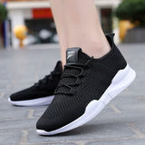 Men's Women Working Casual Shoes Lightweight Breathable Walking Sneakers Black White Hombre MartLion   