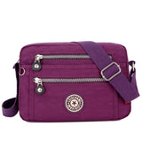 Waterproof Nylon Women Messenger Bags Small Purse Shoulder Female Crossbody Handbags Bolsa Tote MartLion Dark purple 25x17x9cm 