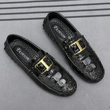 Men's Women Leather Designer Casual Shoes Luxury Loafers Driving Footwear MartLion   