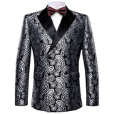 Men's Luxury Blazer Party Wedding Dress Jacket Suit Gold Thread Slim Dress Suit Barry Wang Mart Lion   