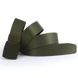 men's belt Nylon belt Cotton Material Plastic Automatic Buckle Sports belt MartLion   