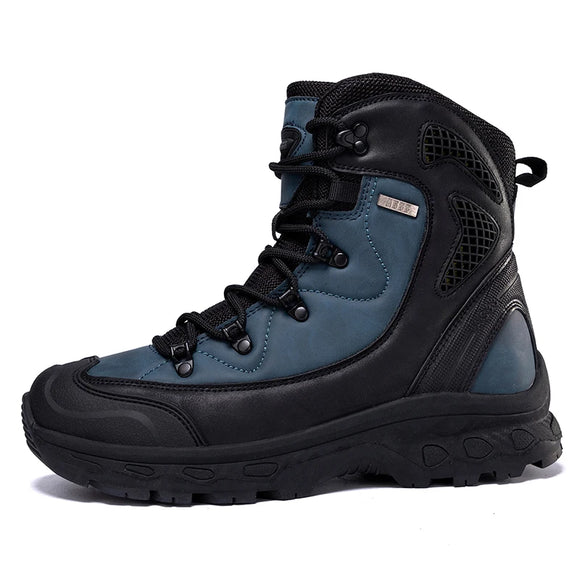 Anti-slip Wear-resistant Work Shoes Military Boots Desert Combat Casual Men's MartLion Blue 39 