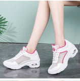 Hollow Out Jazz Dance Shoes Female Adult Mesh Sports Dance Heightened Walking Modern for Women with Soft Bottom MartLion   