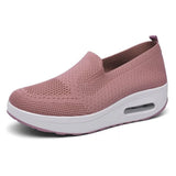 Sneakers Women's Sports Shoes Mesh Breathable Platform Tennis Casual Slip-On Ladies Walking Vulcanized Shoes Zapatillas Mujer MartLion Pink 36 