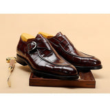 Classic Flat Shoes Men's Designer Formal Dress Leather Loafers Valentine Gifts Mart Lion   