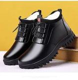 Men's Winter Leather Shoes Plush Warm Cotton Shoes Outdoor Casual Snow Boots Vacation MartLion   