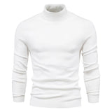 Winter Thick Men's Sweaters Casual Turtle Neck Solid Color Warm Slim Turtleneck Sweaters Pullover MartLion   