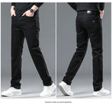 Men's Black Gray Jeans Stretch Classic Slim  Black Denim Pants Elasticity Male  Casual Trousers MartLion   