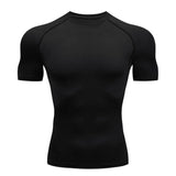 Men's T Shirt Outdoor Training Fitness Gym Jogging Running Sweatshirt Bat/-Man Compression Shirts Tight Elastic MartLion 5 S CHINA