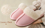 Plush Fur Slippers For Women Winter Fluffy House Shoes Warm Fuzzy Slippers Furry Suede Memory Foam Fur Slippers MartLion   