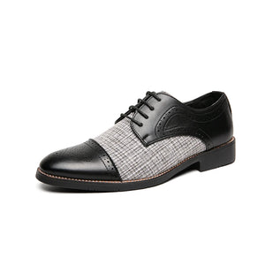 Black Men's Dress Shoes Comfy Brogue Lightweight Leather Office Zapatos De Vestir MartLion black 7056 38 CHINA