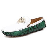Wedding Men's Loafers Slip on Casual Shoes Breathable Driving Walking Office Moccasins Mart Lion 5-Green 5.5 