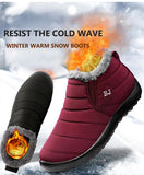 Men's Shoes Boots Snow  Winter Army Waterproof Warm Fur Footwear Work MartLion   