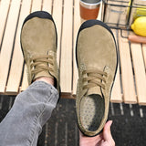 Men's Casual Shoes Sneakers Suede Leather Loafers Flat Driving Shoes MartLion   