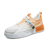 Trendy Board Shoes Casual Men's Outdoor Sneakers Non-slip Walking Breathable MartLion Orange 39 