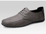  Leather Men's Shoes Formal Moccasins Breathable Driving Black MartLion - Mart Lion