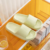 Bathroom Slipper Non Slip Shower Slides Sandals Women Men's Embossed Summer Pool Flip Flop Indoor Home Shoes Mart Lion Light green 3637 