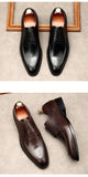 Retro Italian Flat Wedding Shoes  Genuine Leather Autumn British Style  Formal Social Oxfords Shoes Male MartLion   