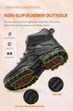 Indestructible Work Safety Boots Men's Construction Safety Shoes Anti-smash Anti-stab Protect Footwear Rotated Button Sneakers MartLion   