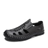 Men's Summer Hole Shoes Outdoor Non-slip Flat Beach Sandals Soft Sandals Slide Mart Lion Gray 38 