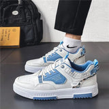 Men's shoes breathable small white Korean version trend versatile casual wear-resistant sports board MartLion T057 blue 39 
