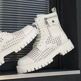 Men's English Style Thick Sole Design Men Boots  Layer Leather Casual Boots