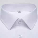 Men's Long Sleeve Standard-fit Solid Basic Dress Shirt Patch Single Pocket Formal Social White Work Office Mart Lion 5001-20 38 