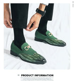 Autumn Classic Men's Dress Shoes Leather Pointed Formal Slip-on Low-heel Wedding zapatos hombre vestir MartLion   