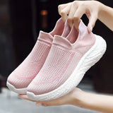 Soft-sole Walking Men's Shoes Lightweight Casual Sneakers Breathable Slip on Loafers Unisex Women MartLion   