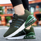 Men's Casual Shoes Sneakers Breathable Cushion Mesh Running Sports Walking Jogging Mart Lion green 39 