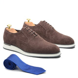 Classic Men's Cow Suede Leather Oxford Shoes Lace-up Office Work Casual Sneakers Autumn Winter Flats MartLion   