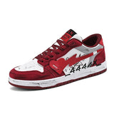 Men's Casual Sneakers Creative Heart Tennis Sport Running Shoes Skateboard Flats Walking Jogging Trainers Mart Lion Red 39 