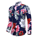 Hawaiian Masculina Shirt 3d Print Flowers Tops Casual Men's Dress Shirts Long Sleeve Camisa Y2k Clothing MartLion B01-JDCX5011 XS 