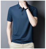 Summer Polo Shirt for Men's Casual Solid Breathable Work Polo Short Sleeve Regular Polo Shirts Mart Lion   