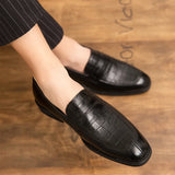 Luxurious Men's Casual Shoes Low Heel Loafers Casual British Style Designer MartLion black 38 