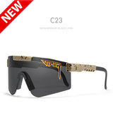 Pit viper Sport Sunglasses men's polarized outdoor eyewear tr90 frame uv400 protection black lens C23 MartLion PV01 C23 original package 