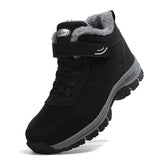 Winter Men Boots Women Leather Waterproof Sneakers Man Casual Shoes MartLion black CN-36 